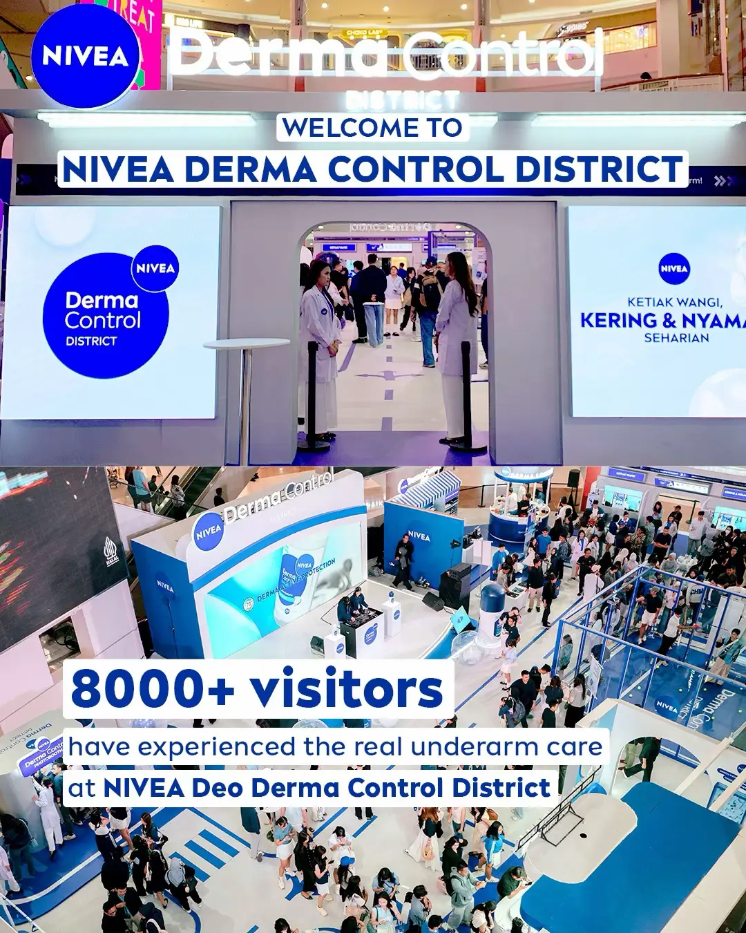 udah ngerasain langsung keseruan Derma Control District by NIVEA! 🎉 Mulai dari underarm skin check, virtual padel, sampai live performance yang super seru 💙 Kalau kamu bisa request, pengalaman apa yang paling pengen kamu rasain di event NIVEA selanjutnya? 💭💙 Share di komen ya, dan stay tuned buat keseruan berikutnya dari NIVEA! ✨ #NIVEADermaControlDistrict #YourUnderarmHero
