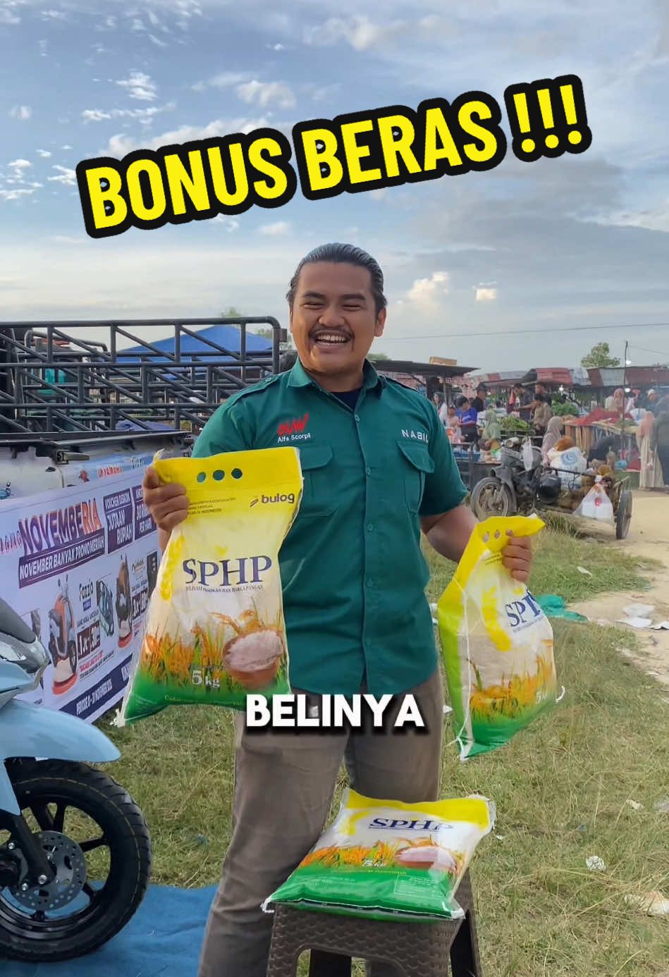 kapan lagi dp 0 + dapat beras jugaaa 🙌🥰🔥 #yamahapekanbaru #fyp 