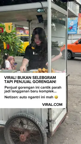 VIRAL! kirain selebgram, eh ternyata jualan gorengan 🤯 salfok bening banget!  #viral #fyp #fy #viralvideo 