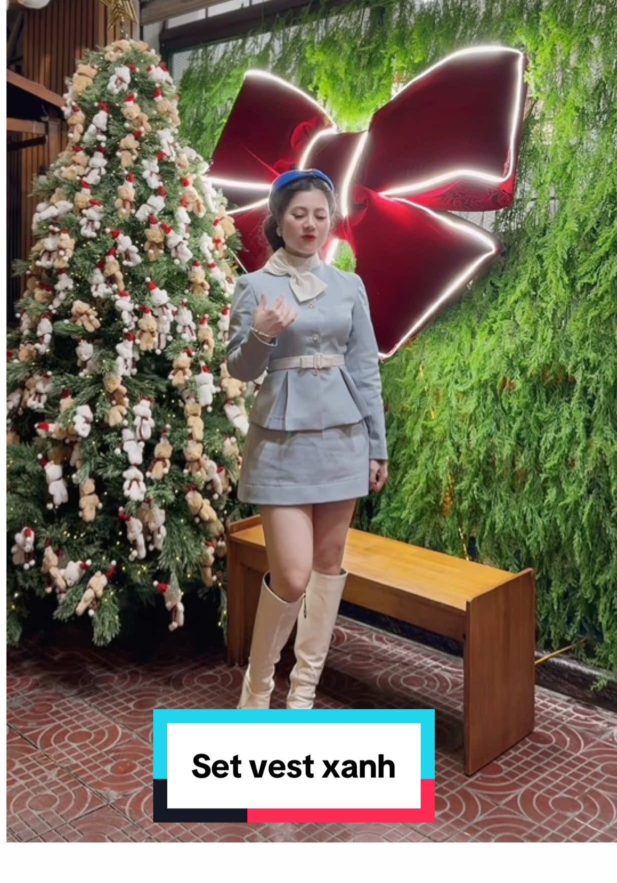 Trả lời @lya070527  set vest xanh #hottrend #nhacbuontamtrang #phongcachchauau #mailacoste 