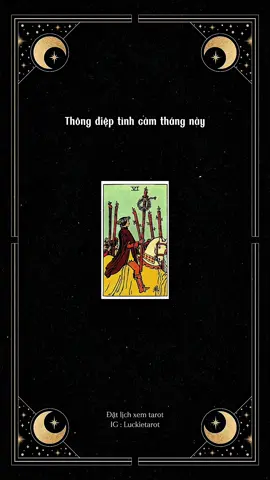 Nếu bạn đang bối rối chuyện tình cảm, hãy để tarot gửi lời nhắn đến bạn thông điệp tình cảm tháng này này  #tarotchualanh #tarotreader #thongdiepvutru #tarot #fyp 