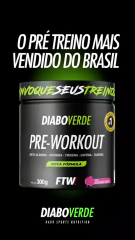 FTW Diabo Verde Pré-Treino Pre-Workout 300g Energia Força e Foco LINK NOS COMENTÁRIOS!!