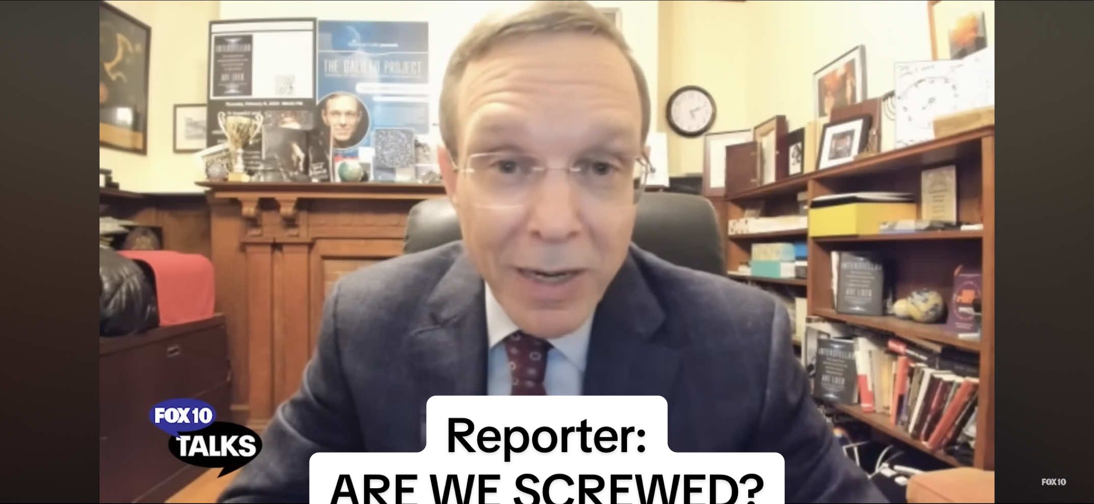 Reporter ask Professor Dr. Avi Loeb: Are we screwed?#nasa #ufo #alien #viral #3iatlas 