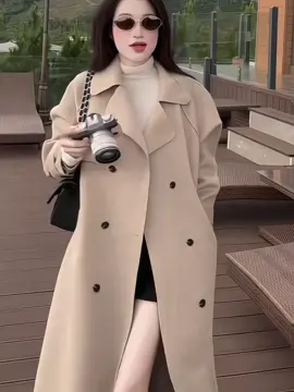 Áo Khoác Măng Tô Nữ Dạ Ép Dáng Dài Buộc Đai Trơn #aokhoacnu #aokhoacmangto #aokhoacdaep #xuhuong 