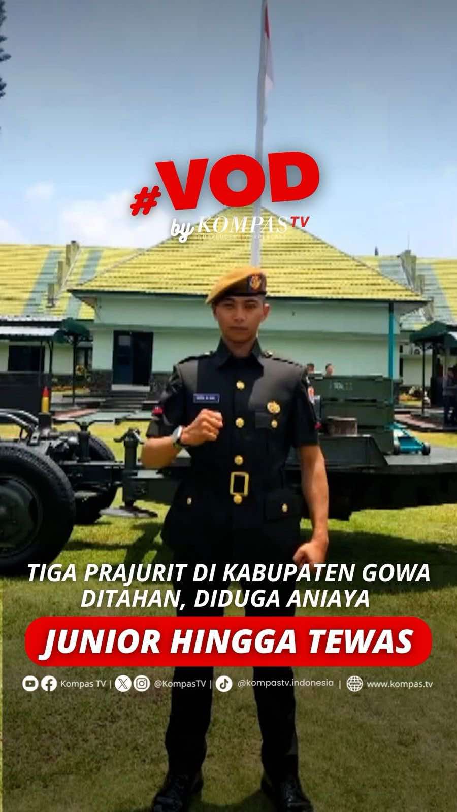 Tiga prajurit TNI yang diduga menganiaya juniornya di barak Yonarhanud IV/AAY di Kabupaten Gowa, Sulawesi Selatan sudah ditahan dengan status sebagai saksi. Ketiga prajurit tersebut diidentifikasi dengan inisial Prada AG, Prada WE, dan Prada FL. Sementara korbannya yakni prajurit Prada HMN yang meninggal dunia pada 11 Oktober 2025 lalu. Menurut keterangan pihak Penerangan Kodam (Pendam) XIV/Hasanudin, penyidik Polisi Militer Kodam (Pomdam) masih terus mendalami hasil pemeriksaan. Tuliskan komentarmu dan dapatkan berita terkini lainnya di www.kompas.tv serta youtube.com/kompastv #VODKompasTV