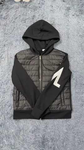 Áo khoác phao phối len hoạ tiết tay áo chữ M 🛍️