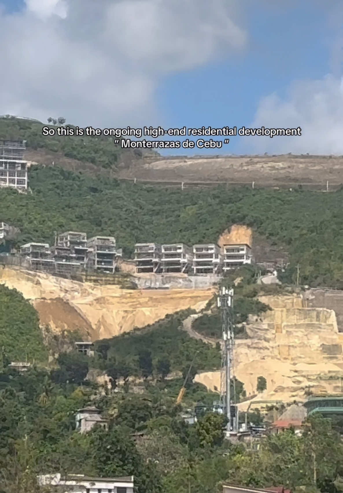 This is the view I see every day. The mountains cut down to make room for luxury. It breaks my heart knowing that this ‘progress’ doesn’t just destroy nature, but also causes the floods that hit our city.” Progress shouldn’t come at the cost of nature and lives below. #cebu #fyp #monterrazasdecebu  P.S (Just posted this now, not for content, but to show how the typhoon’s effect appeared only recently. The flood’s turned muddy, something that never happened here before.)