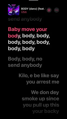 CKay - Body(Danz) ft Mavo lyrics video. #ckay #body #mavo #fy #fyp 