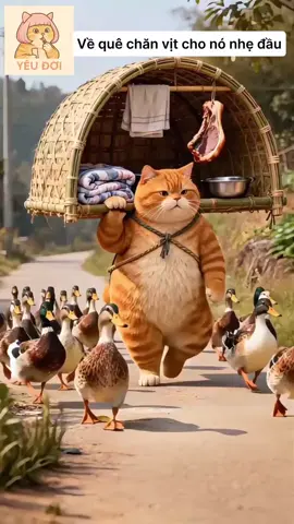 Về quê chăn vịt cho nhẹ đầu 🤣 #meocam #giaitri #hai #yeudoi 