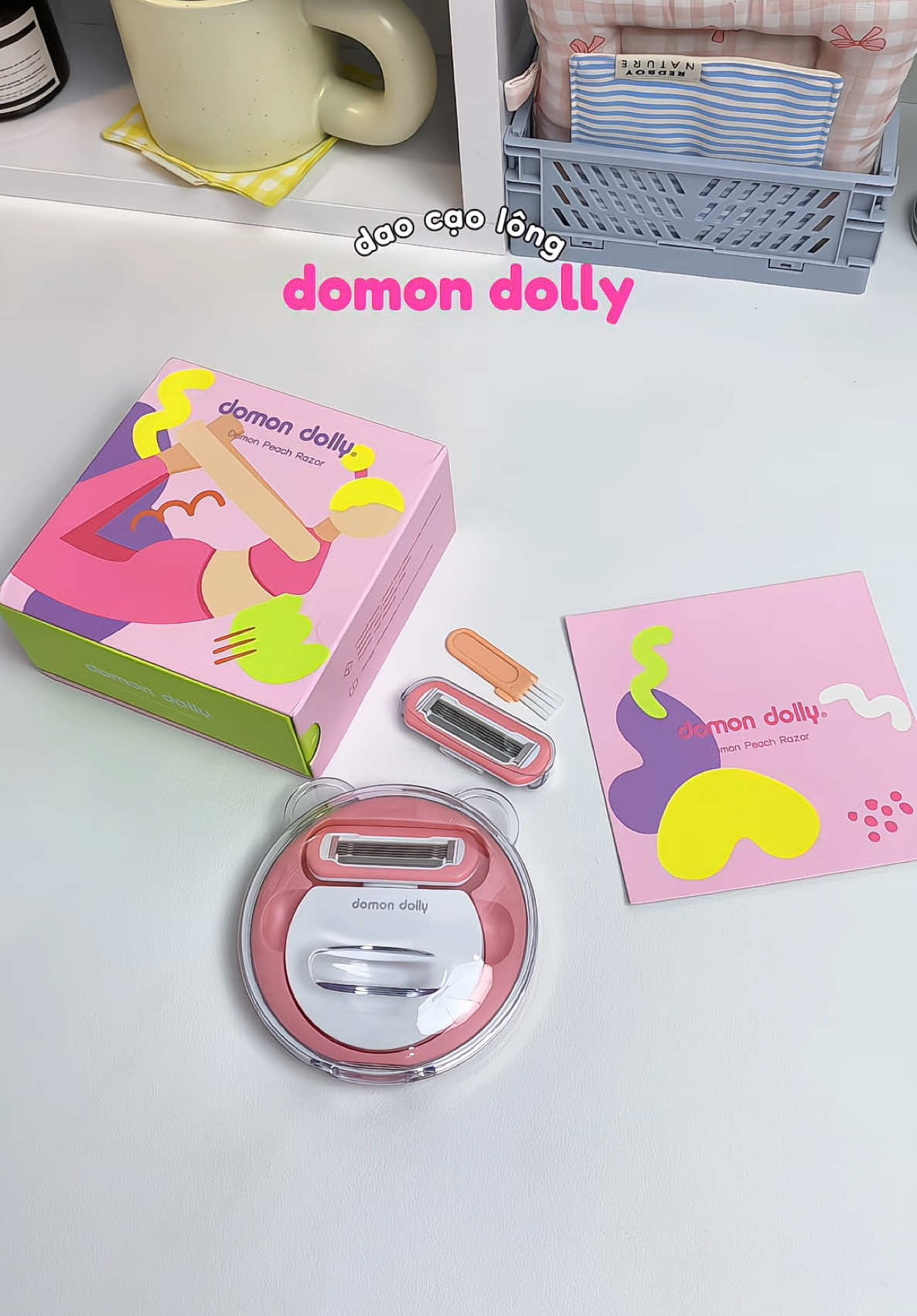 Dao cạo lông không gây đau rát da mà còn tái sử dụng nhìu lần 🫶🏻🫶🏻 #nhyeeunbox #domondolly #daocaolong #bodaocaolong #daocaolongdomondolly #unboxing #review #xuhuong #viral 