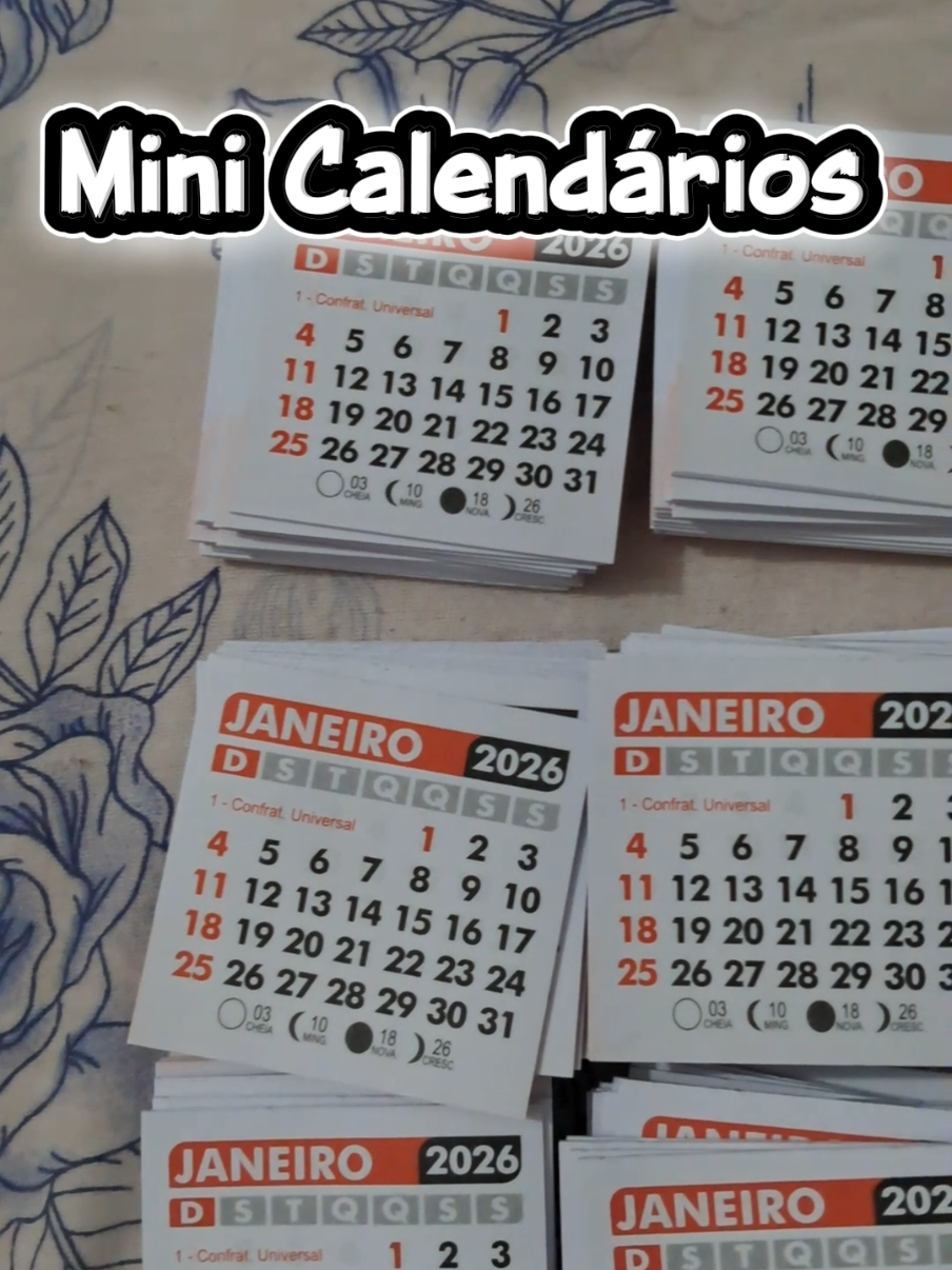 bloco com 100 mini calendário #2026 #anonovo #calendario 