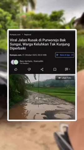 Terimakasih untuk responnya mas Wakil Bupati Purworejo @Dion Agasi dan terimakasih bu bupati Purworejo, dan terimakasih untuk seluruh Pemkab Purworejo. Semoga Purworejo makin maju dan sejahtera. #purworejo #jalanviral #karangrejo #loano #pengacarapurworejo 