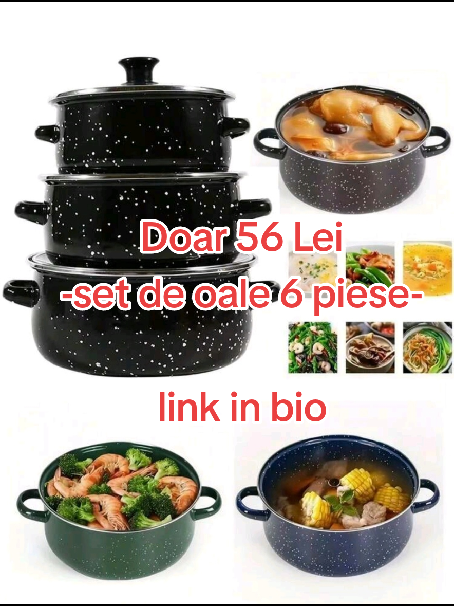 🔥 Le gasesti pe Shein cu pretul asta daca: - iti faci cont nou  - pui codul UAGJ7 in bara de cautare produse Iti las si link in bio ca sa iti fie mai usor si in comentarii. #oale #gatit #bucatarie #mancareromaneasca #tiktokfood 