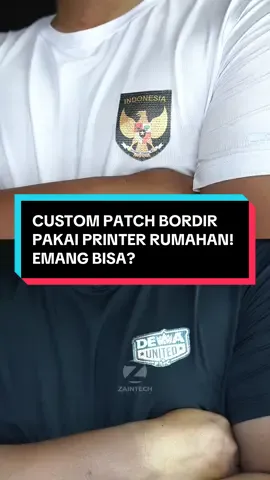 Bikin custom patch bordir, cuma modal printer rumahan! Emangnya bisa🤔? Gas kita cobain!  #bordir #patch #jersey #jerseyclub #heatpress 