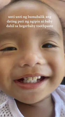 salamat sa toothpaste with fluoride nawawala na yung tartar ng anak ko #hegerbaby #hegerbabytoothpaste 