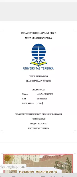 done yaa,, bayy tugas 2 jangan ngejar ngejar lagi yaa😏✅#ut #universitasterbuka #tugas2  #pancasila 