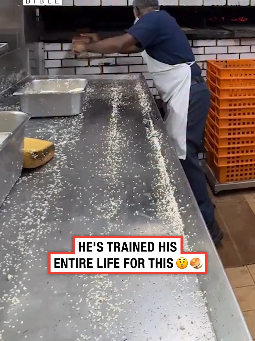 I would live by the 3 second rule if I worked there 🤣 (🎥: @fairmountbagels) #ladbible #omg #wow #coolvideos #bagels #talented