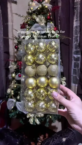 36pcs 4cm Colored Christmas Balls ✨🎄 #christmasball #christmasdecor #christmastree 