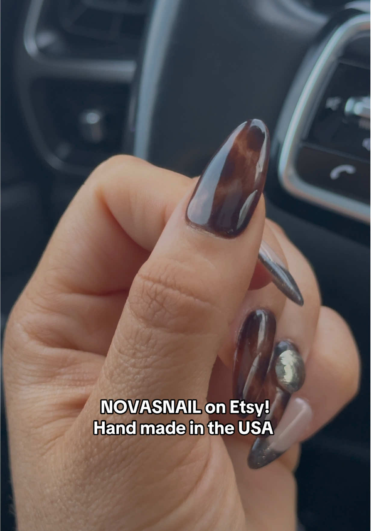 I bought these because I thought they would be perfect for my North Georgia mountain vacation this week 🍂⛰️⛺️🥾🍷 #newnails #cute #tortoiseshellnails #fallnails #forupage 