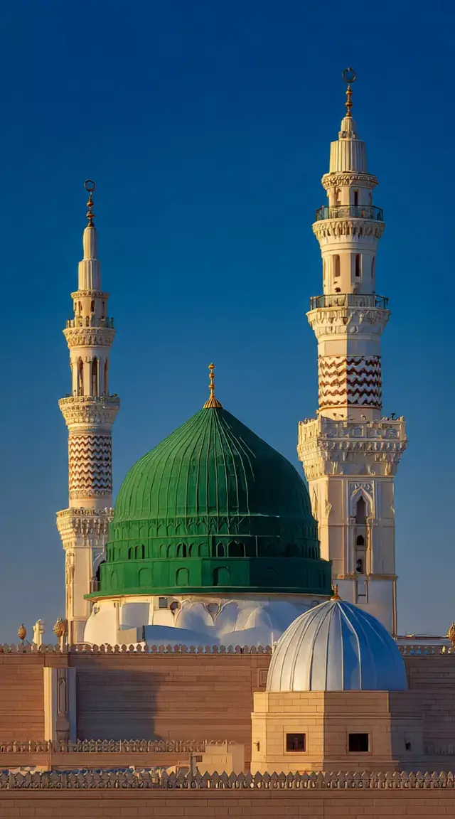 madinah munawra Madinah, the City of the Prophet, shines bright A beacon of faith, where Islam's history takes flight The Masjid an-Nabawi, a mosque of grandeur and might Where the Prophet Muhammad's tomb is a sacred sight The city's streets are lined with date palms, green and tall A tranquil oasis, where faith and peace enthrall Madinah's rich history and heritage are palpable and realMadinah's rich history and heritage are palpable and real A place where Muslims from all over the world come to feel The city's warm hospitality and welcoming smile Make it a place of pilgrimage, worth traveling a long while #plztiktokteamdontunderviewmyvideos #foryoupage❤️❤️ 