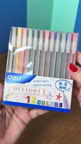 Caneta em Gel com ponta bem fininha ✨ R$93,90  Enviamos para todo Brasil 🚛 #papelariafofa #deli #canetagel #novidades #materialescolar 