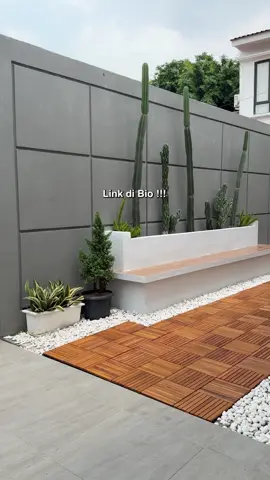 Spill disini Rekomendasi shopee 👇🏻 Decking Tile salur | Link di bio No.1142 Batu Coral | Link di bio No. 1143  Make over lantai Taman biar jadi lebih aestethic …. Pake decking tile kayu jati asli by @Rumah parquet  #makeover #makeovertaman