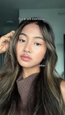 face lift contour tutorial #tanskinmakeup #contouringhacks 