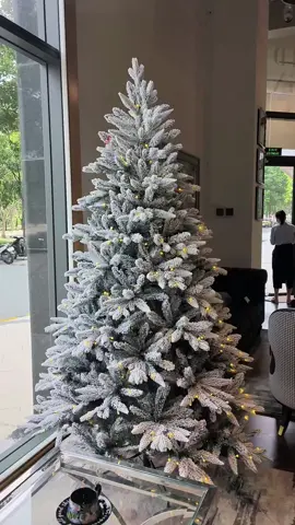 Những cây thông phủ tuyết - vẻ đẹp tự nhiên không cần giải thích hay thuyết phục. #LaMaisonChouette #ChristmasTree #FlockedTree #Prelit #Luxury 