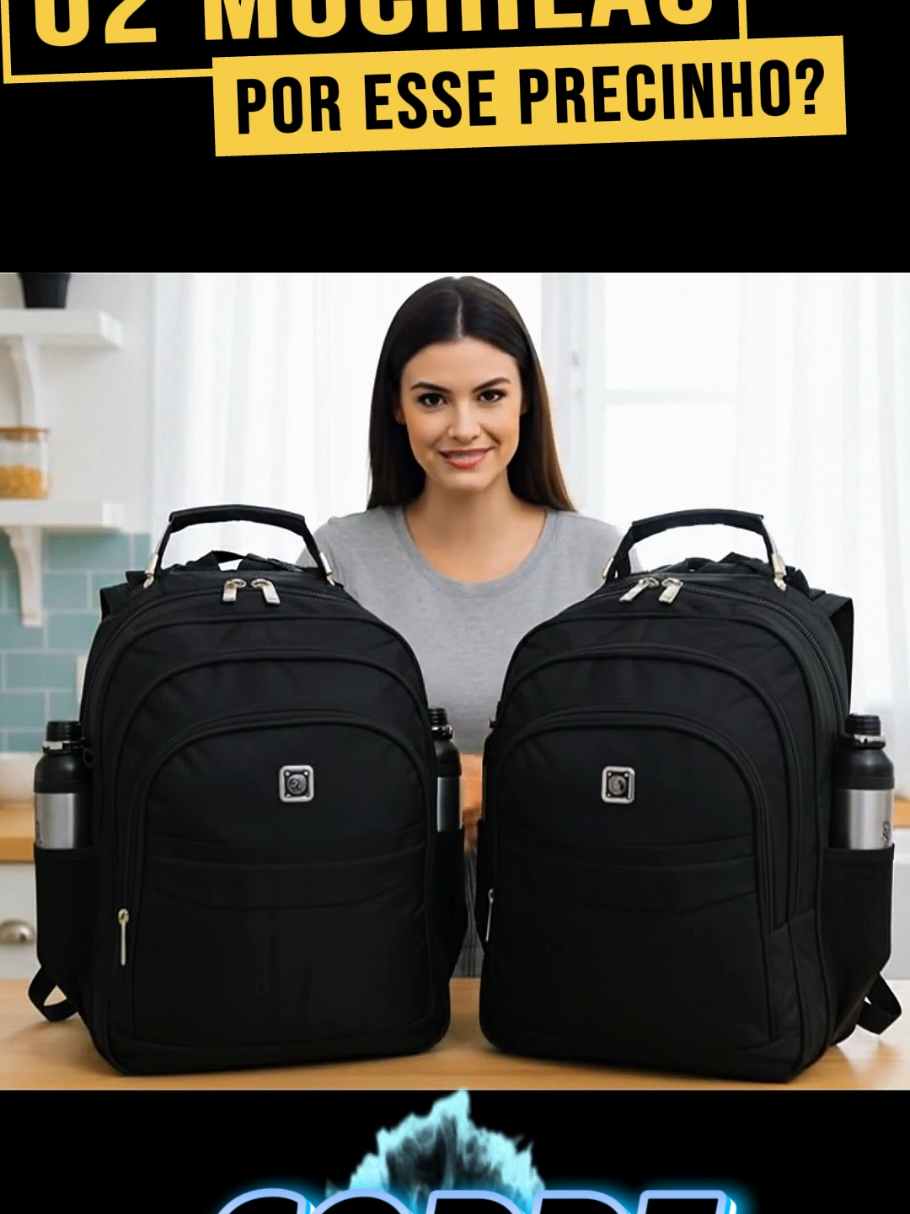 Kit 2 Mochilas Viagem Impermeável Reforçada #mochila #mochilas #kit #passeio #viagem 