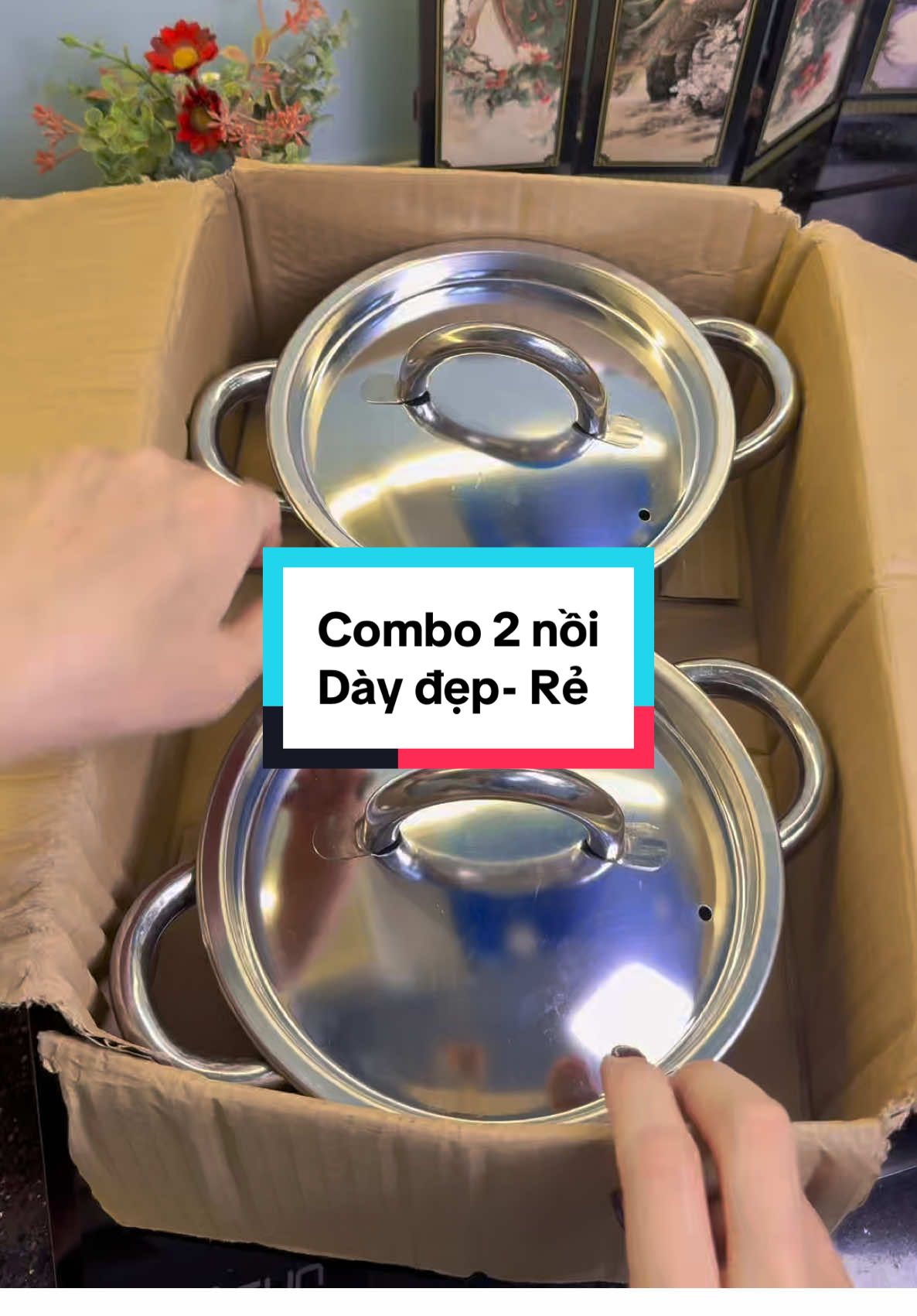 Combo 2 nồi inox dày dặn bền đẹp chắc chắn mà rẻ free ship 🥰 #noiinox #noiinoxcaocap #noiinox304 #giadungtienich #giadungtienich 