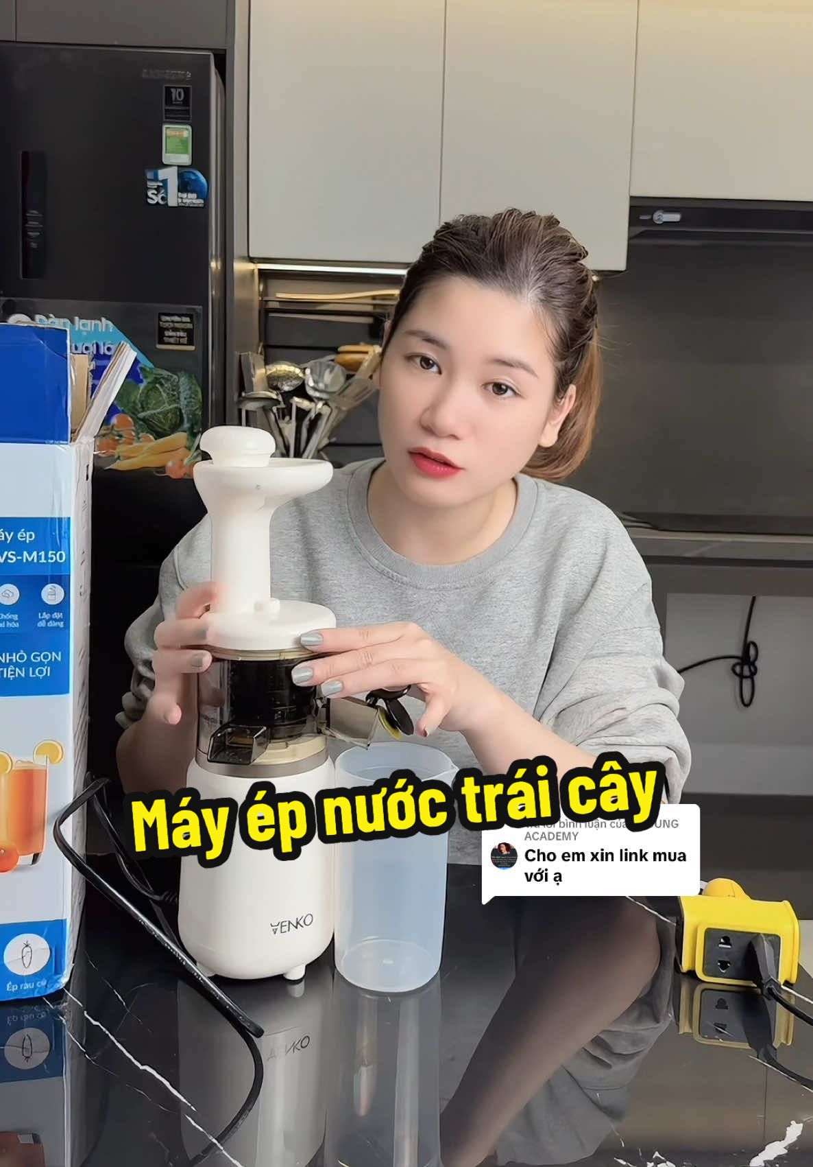 Trả lời @KYOUNG ACADEMY  máy ép nước trái cây Venko tiện lợi #mayeptraicay #mayepcham #venko 