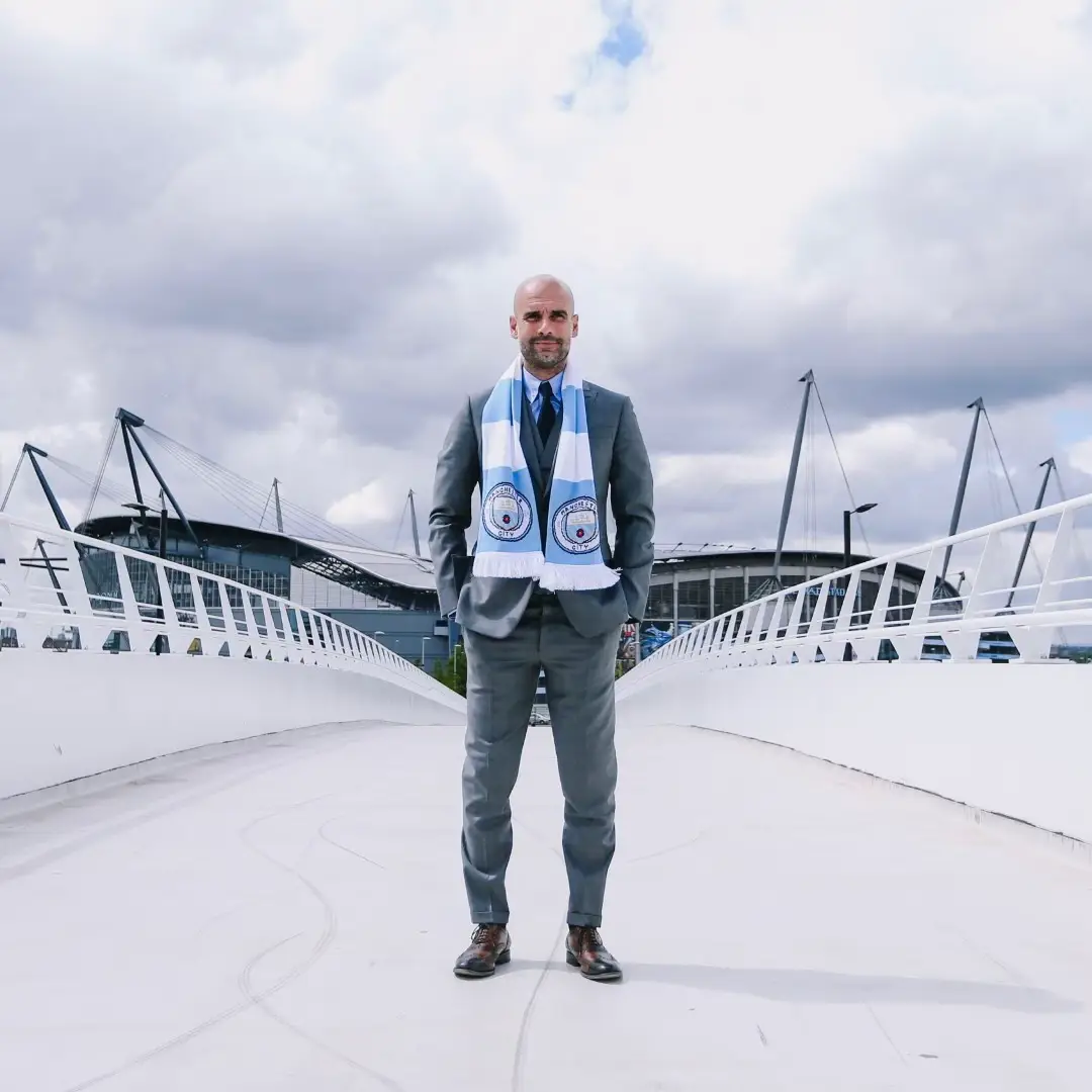 As Pep Guardiola approaches 1000 games in his managerial career, we take a look at some of the best images of his time at City so far 🩵