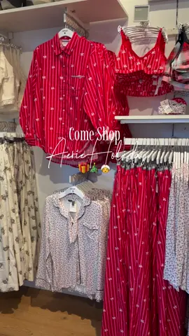 Come Shop with me at Aerie! Their Holdiay pajamas are soo good🎁🎄🎅🏼 📌 Bio or LTK #aerie #aeriereal #aerierealpositivity #aerieholiday #holidaytiktok 