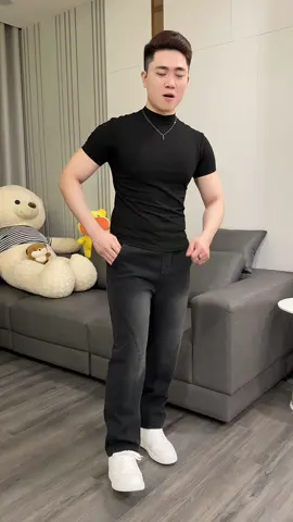 ANTAVIO Quần Jean Nam Ống Suôn