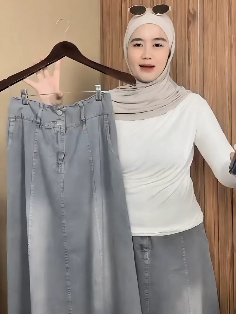 Rok Jeans Wanita Melar Sprey Jumbo Cewek Panjang Dewasa #rokjeans #foryou #rokwanita #fyp #tranding 
