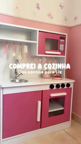 Cozinha Infantil Rosa Menina Pia Fogão MDF/MDP#cozinhainfantil #cozinhamenina #brinquedomenina 