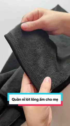 Quần nỉ lót lông ấm rất ấm cho bà mẹ mình mặc đông này. Chất nỉ có giãn, lông mềm mịn, k đổ lông. Có đủ size cho mẹ#emnhungne #quantrungnien #thơitrangtrungnien 