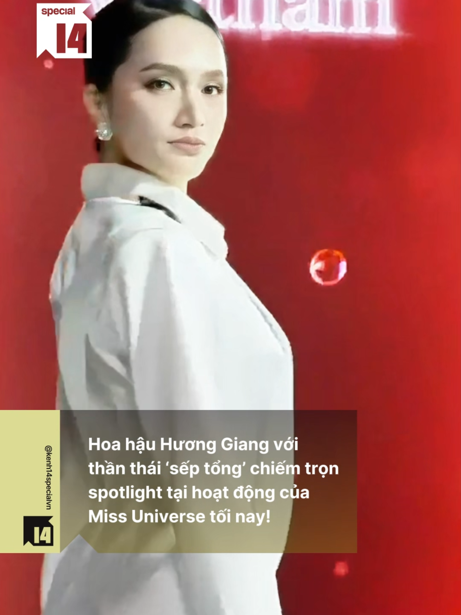Hoa hậu Hương Giang với thần thái ‘sếp tổng’ chiếm trọn spotlight tại hoạt động của Miss Universe tối nay #kenh14special #kenh14 #amm #news #tiktokgiaitri