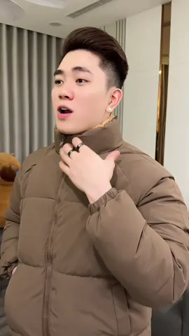 Áo Khoác Phao lót lông cừu cao