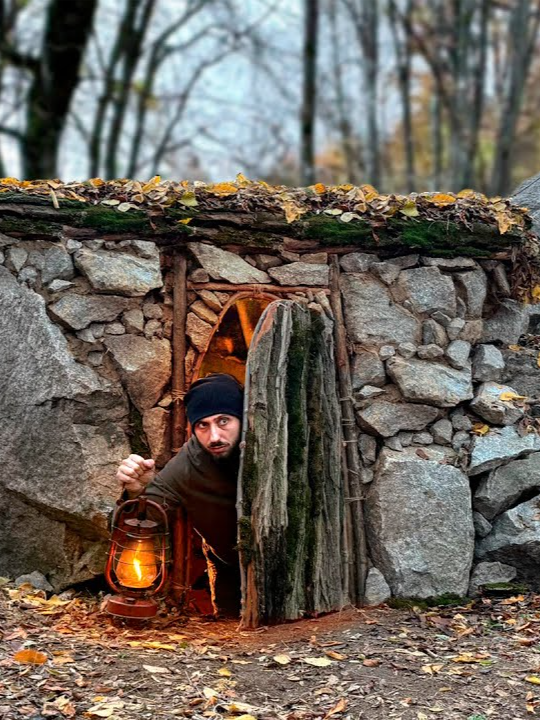 Building a Warm and Cozy Stone Shelter for Survival. Bushcraft, Survival, Dugout.ts #bushcraft #camping #adventure #Outdoors #survival
