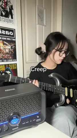 but I’m a creep.. 🎸 : Mooer MCS 10 pro Amp : Mooerf15i  #radiohead #guitar #mooer #guitartok #fyp 