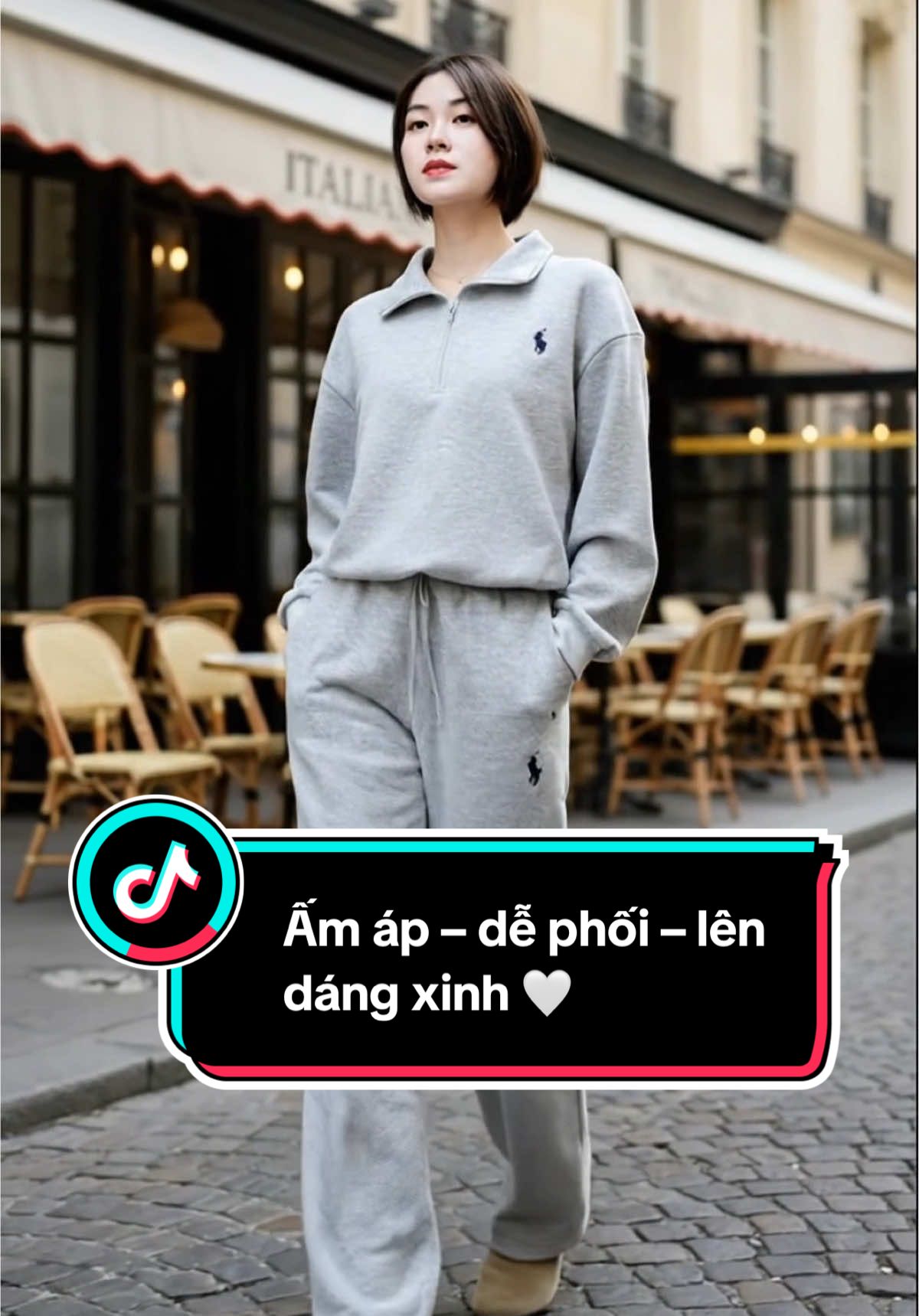 Bộ nỉ 2 da form rộng mặc siêu dễ chịu 🩶 Chất vải dày mịn, giữ ấm tốt – mix đi chơi hay ở nhà đều hợp vibe ✨ #BoNiNu #DoNiNu #OutfitMuaDong #reviewquanao #TikTokShopFashion