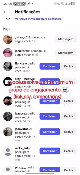 grupo de engajamento, link nos comentários #engaja #fyp #instagram #virginia 