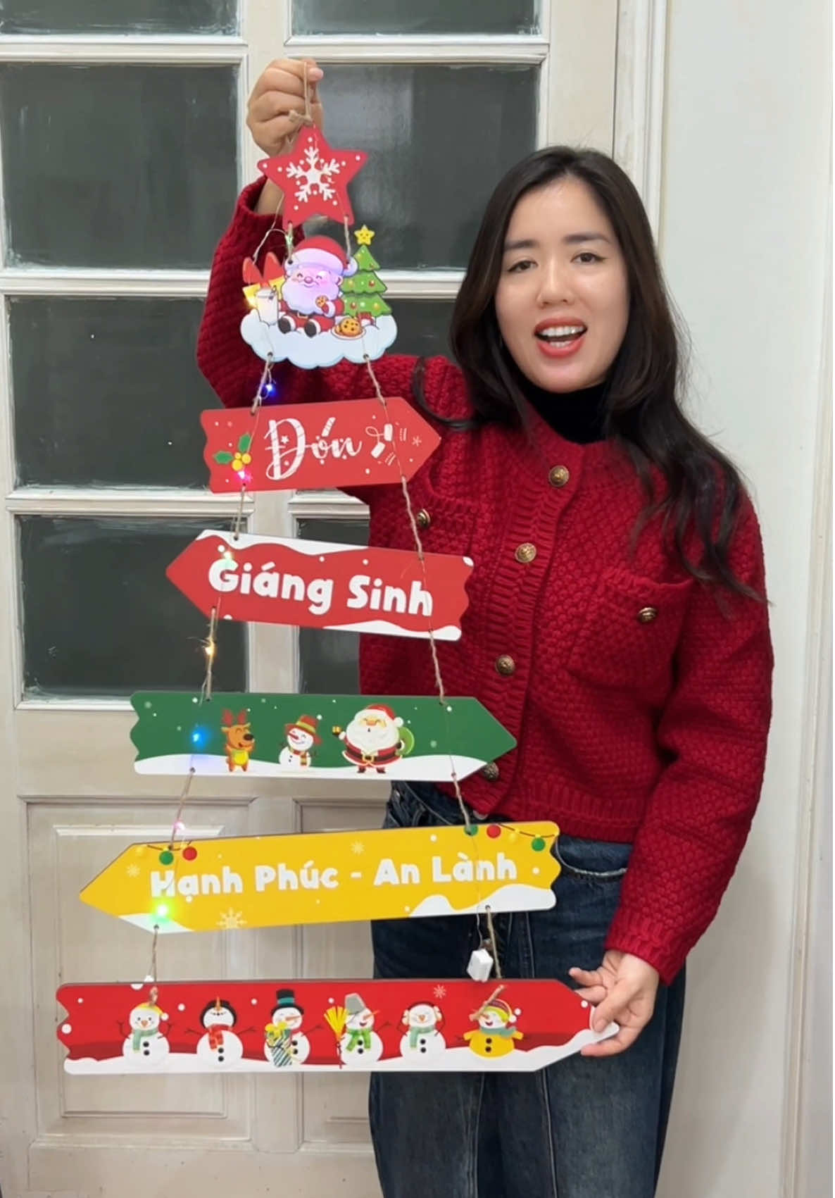 Cây thông noel bằng gỗ treo tường #caythong #caythongnoel #caythongtrangtrinoel #hangrucro🌞 