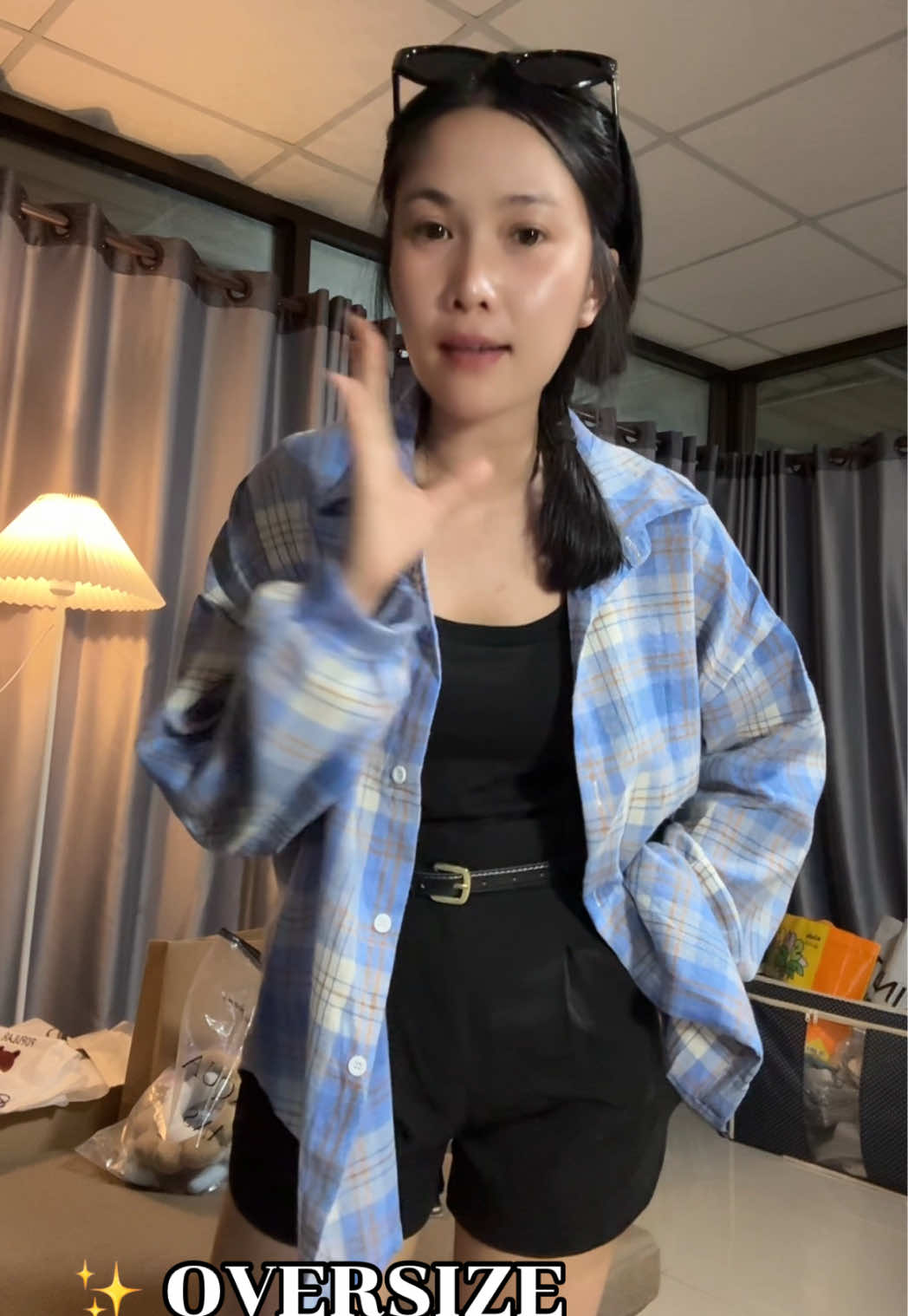 เสื้อเชิ้ตแขนยาวลายสก็อต #เสื้อเชิ้ตแขนยาว #เสื้อลายสก๊อตแขนยาว #เสื้อแขนยาวโอเวอร์ไซส์ 