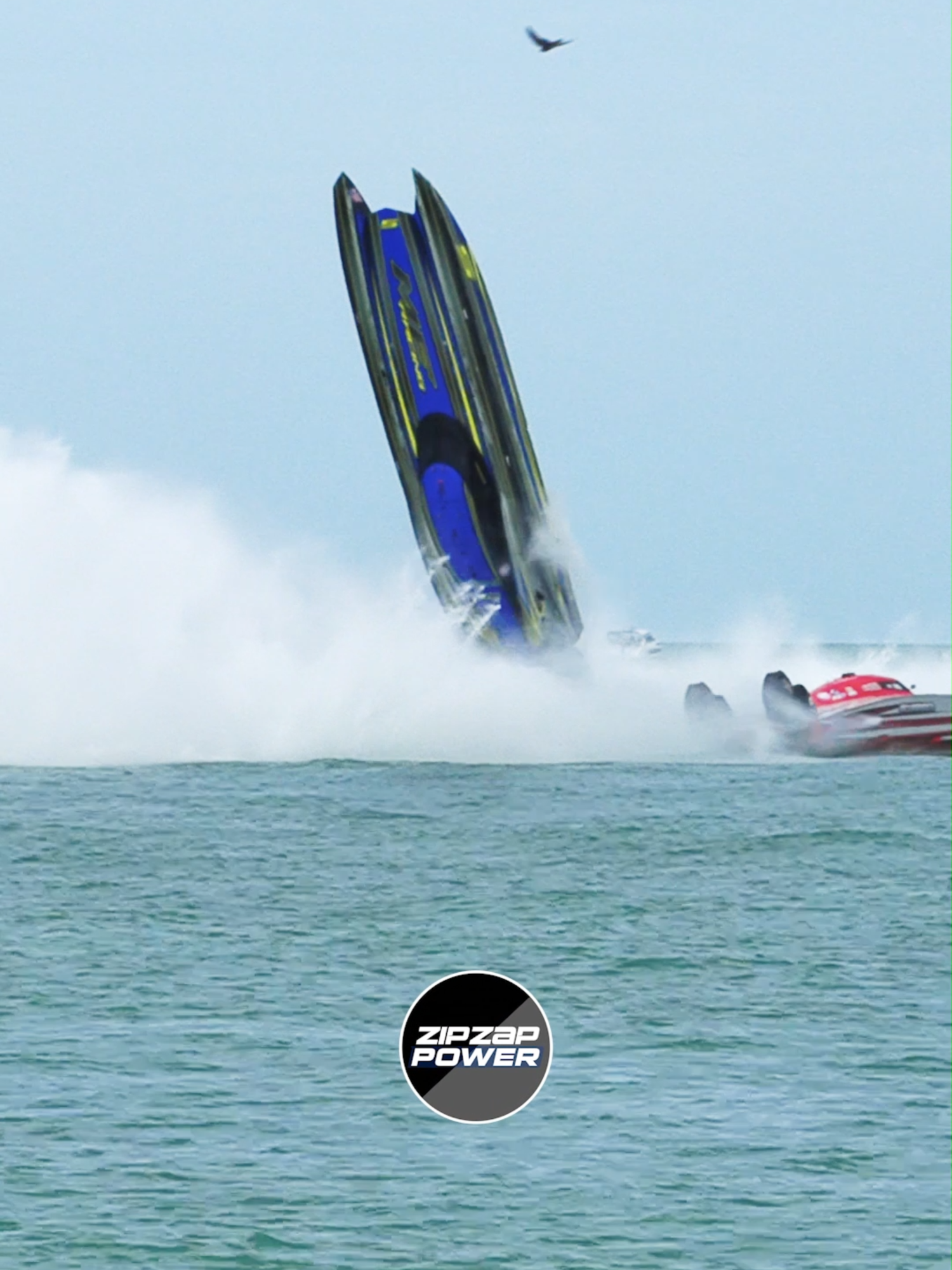 MFR Up & Over in Key West! Factory Stock first lap race boat flip and SSR Safety & Rescue Team at the scene in seconds! Drive Caleb Mead and Throttleman John Tomlinson all good after the spectacular incident.