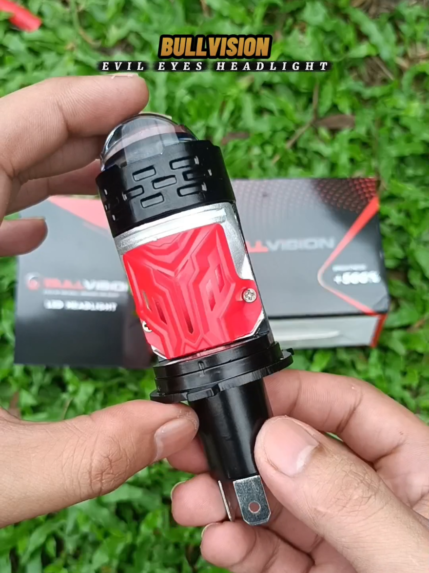 BULLVISION H4 Evil Eyes Headlights Heavy Duty 55W 12V Projector Lens Plug & Play Headlight. Perfect For Your Cars & Motorcycles🔥 #bullvision #headlights #projector #highquality #fyp 