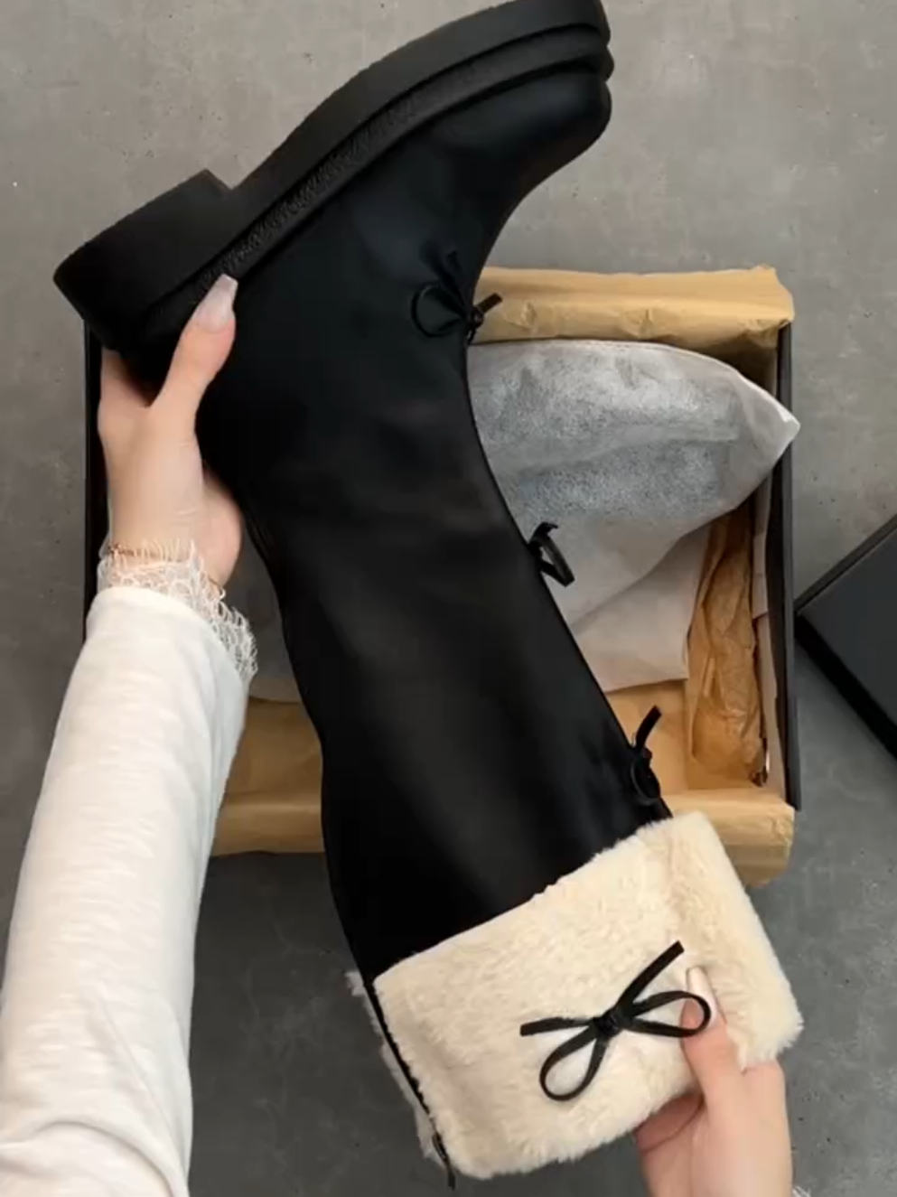 Korean Long Boots for winter ❄️☃️#runningshoes #womenshoes #fashion 