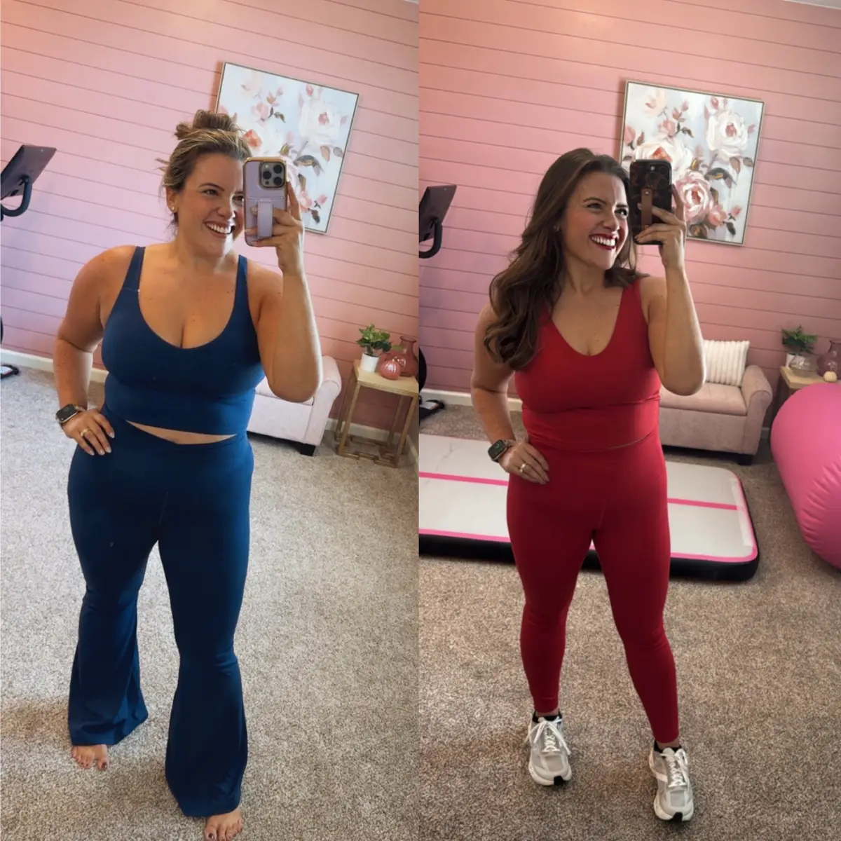 Same girl 💃🏻 Different energy ⚡️ The version on the left was running on cortisol, caffeine, & chaos. Checking boxes. Forcing progress. Measuring worth by output. She looked “fine” on paper..but was drowning inside. The version on the right? She chose healing. She stopped earning rest and started living rested. She traded punishment for presence. And she learned that when you regulate your body, you can finally trust yourself again ♥️ This past year wasn’t about losing weight, it was about losing the need to prove. Healing my hormones healed my hustle. Because when your body feels safe, you no longer have to fight it. 💫🫶🏼