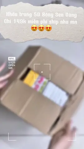 500 khẩu trang 5D Bông Sen Vàng chỉ có 149k mà còn miễn phí ship nè mn ơi 😍😍😍#bongsenvang #khautrang5d #xuhuong #fyp #khautrangchongnang 